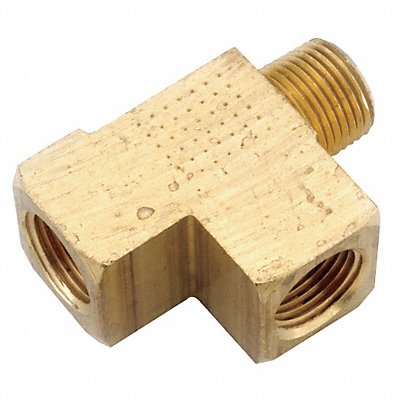 GRAINGER 70612704 Extruded Street Tee Brass 1/4 in NPT