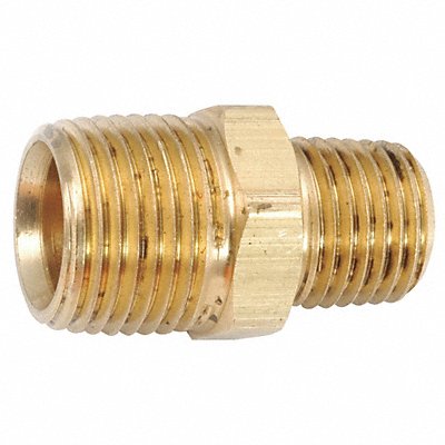 GRAINGER 7061230604 Nipple 3/8 x 1/4 In MNPT Low Lead Brass