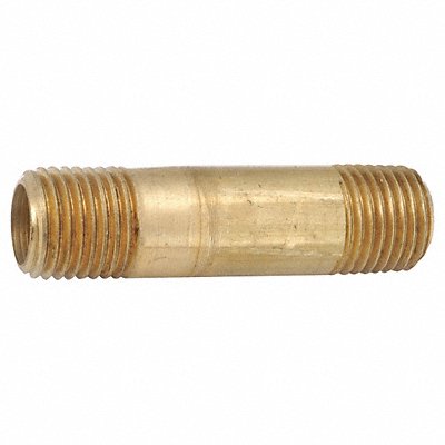 ANDERSON METALS 7061130240 Nipple Brass 1/8 in Pipe Size MNPT