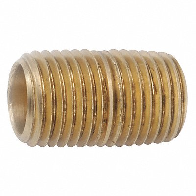 GRAINGER 70611202 Close Nipple 1/8 In MNPT Low Lead Brass
