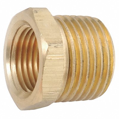 GRAINGER 7061101206 Hex Bushing Brass 3/4 x 3/8 in NPT
