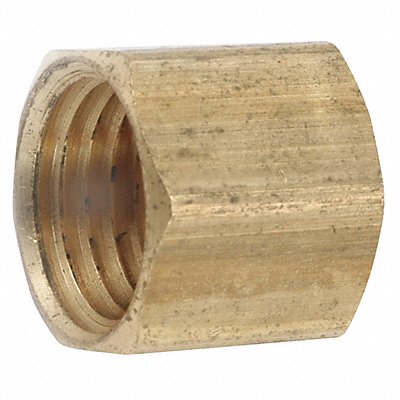 GRAINGER 70610806 Cap Brass 3/8 in Pipe Size Female NPT