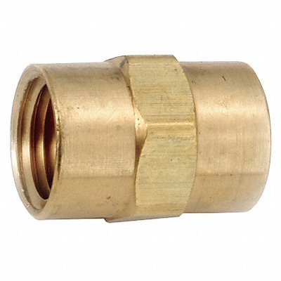 GRAINGER 70610302 Coupling Brass 1/8 in Pipe Size FNPT