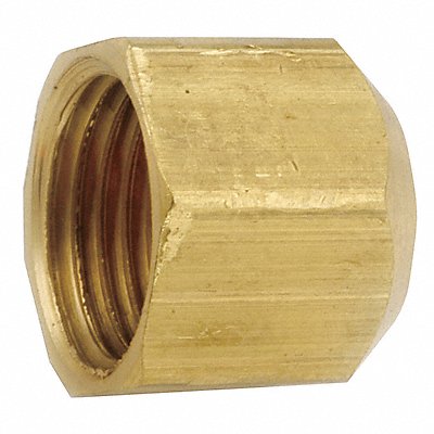 GRAINGER 70404008 Cap 45 Deg Low Lead Brass Female Flare