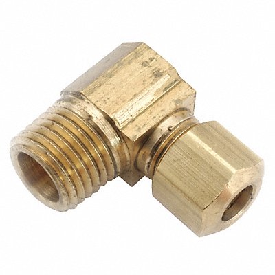 GRAINGER 7000690806 Elbow 90 LL Brass CompxM 1/2Inx3/8In