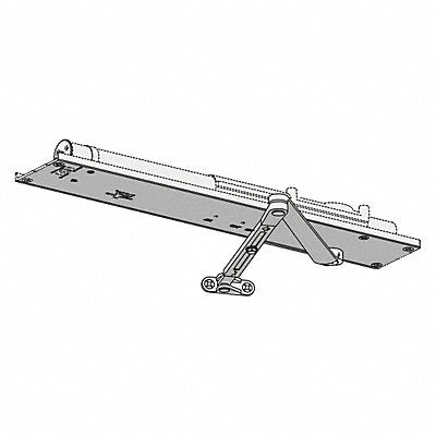 LCN 5033REGLHAL Concealed Closer Slvr 3-3/4 in H LH