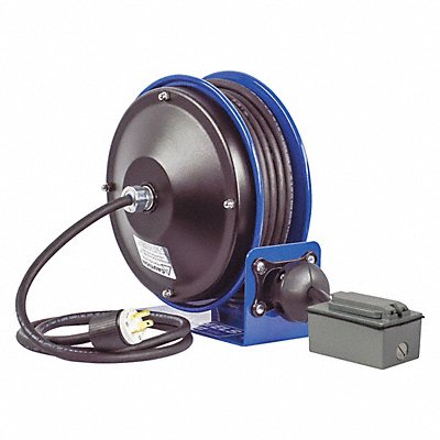 COXREELS PC103012F Cord Reel 30ft 12 AWG GFCI 120VAC