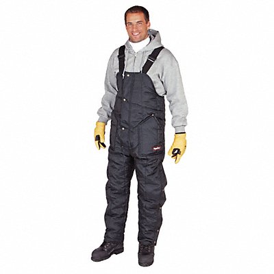 REFRIGIWEAR 0385TNAVXLG H4969 Bib Overalls Navy Size 42x33 In.