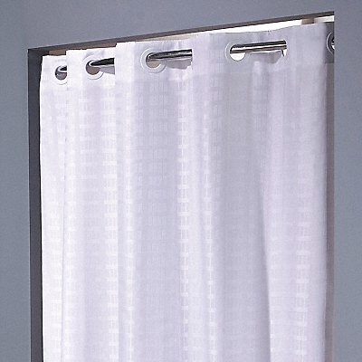 HOOKLESS HBH43LIT01SX Shower Curtain 74 in L 42 in W White