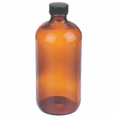 WHEATON W216852 Bottle 168 mm H Amber 75 mm Dia PK12