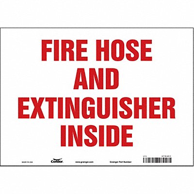 CONDOR 470A01 Safety Sign 10 in x 14 in Vinyl