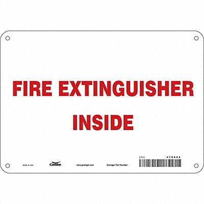 CONDOR 470A02 Safety Sign 7 in x 10 in Aluminum