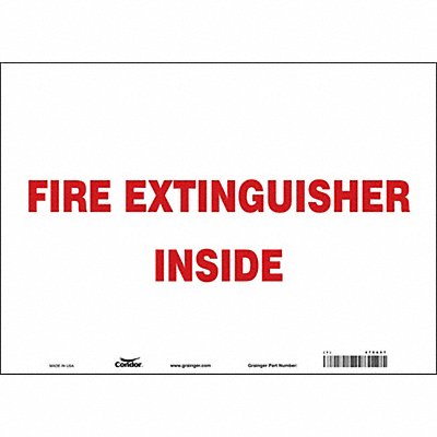 CONDOR 470A07 Safety Sign 10 in x 14 in Vinyl