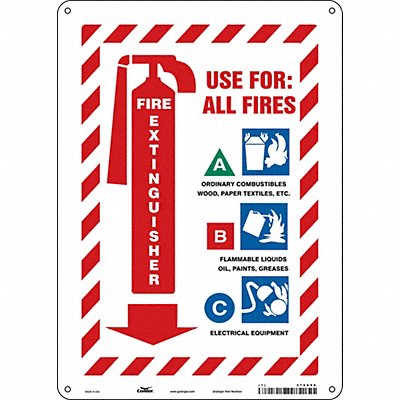 CONDOR 470A09 Safety Sign 14 in x 10 in Aluminum