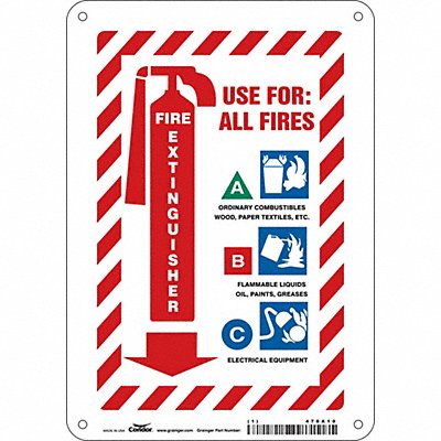 CONDOR 470A10 Safety Sign 10 in x 7 in Polyethylene
