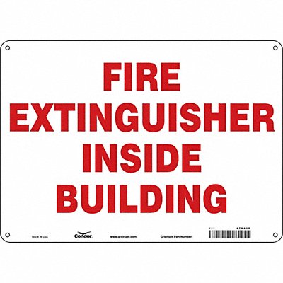 CONDOR 470A15 Safety Sign 10 in x 14 in Aluminum