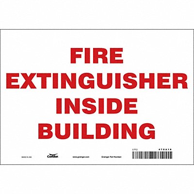 CONDOR 470A18 Safety Sign 7 in x 10 in Vinyl