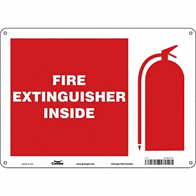 CONDOR 470A21 Safety Sign 10 in x 14 in Aluminum