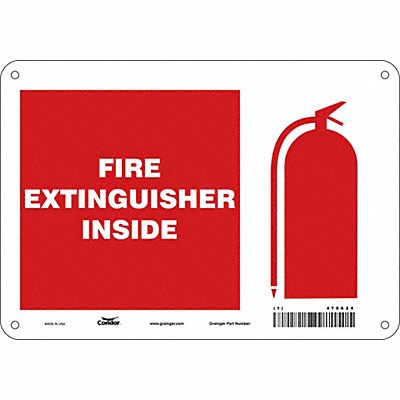CONDOR 470A24 Safety Sign 7 in x 10 in Polyethylene