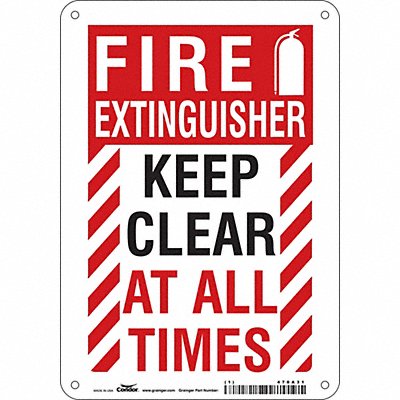 CONDOR 470A31 Safety Sign 10 in x 7 in Aluminum