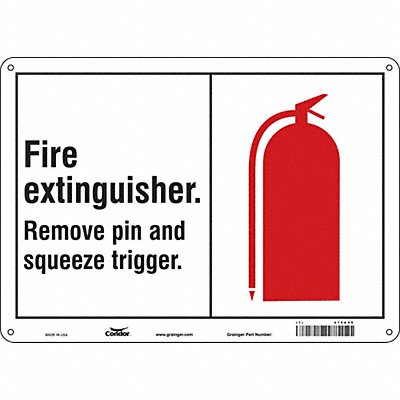 CONDOR 470A46 Safety Sign 10 in x 14 in Polyethylene