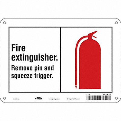 CONDOR 470A47 Safety Sign 7 in x 10 in Polyethylene