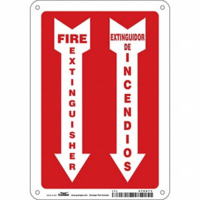 CONDOR 470A73 Safety Sign 10 in x 7 in Polyethylene