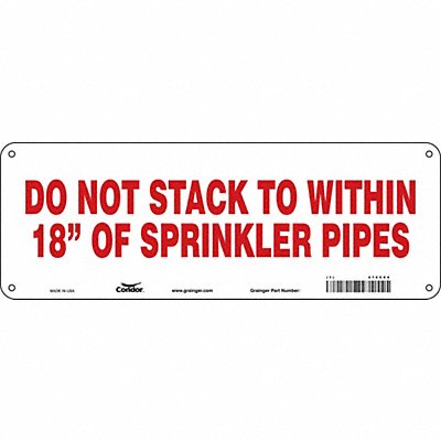 CONDOR 470C04 Safety Sign 5 in x 14 in Aluminum