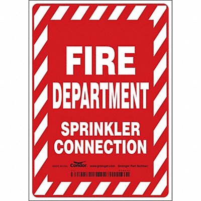 CONDOR 470C11 Safety Sign 7 in x 5 in Vinyl
