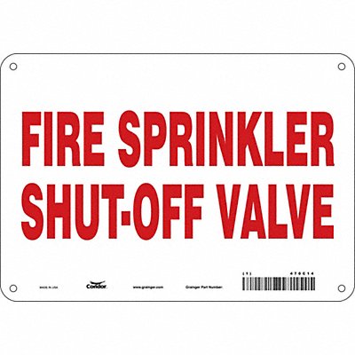 CONDOR 470C14 Safety Sign 7 in x 10 in Aluminum