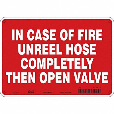 CONDOR 470C20 Safety Sign 7 in x 10 in Aluminum