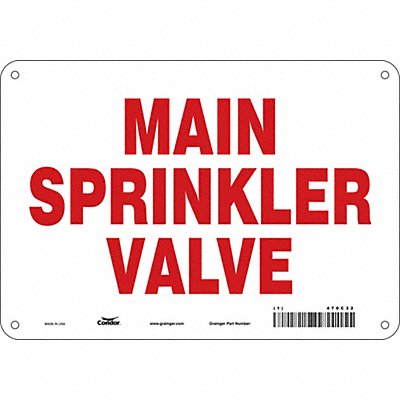 CONDOR 470C32 Safety Sign 7 in x 10 in Aluminum
