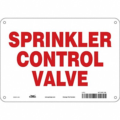 CONDOR 470C38 Safety Sign 7 in x 10 in Aluminum