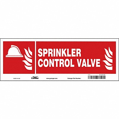 CONDOR 470C45 Safety Sign 5 in x 14 in Glow Vinyl