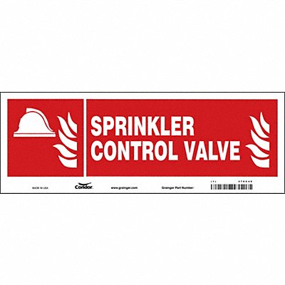 CONDOR 470C46 Safety Sign 5 in x 14 in Polyethylene