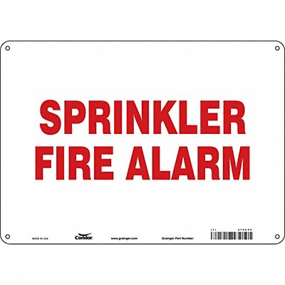 CONDOR 470C54 Safety Sign 10 in x 14 in Aluminum