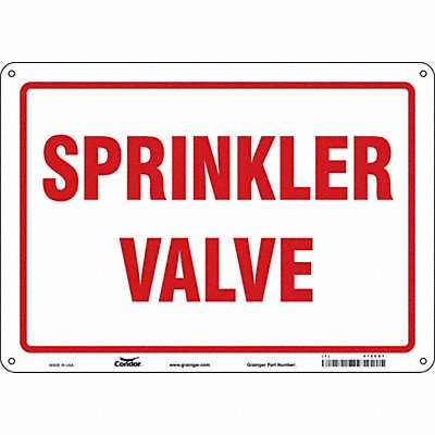 CONDOR 470C61 Safety Sign 10 in x 14 in Aluminum