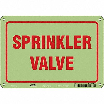 CONDOR 470C64 Safety Sign 7 in x 10 in Polyethylene