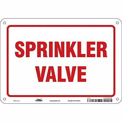 CONDOR 470C66 Safety Sign 7 in x 10 in Polyethylene