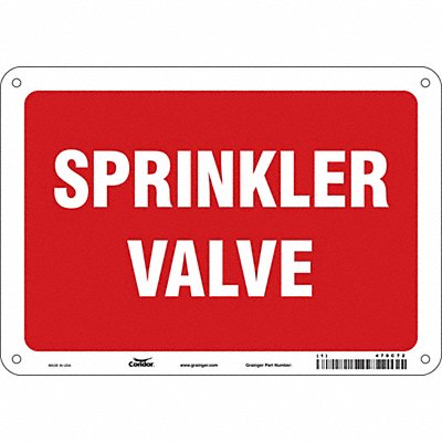 CONDOR 470C72 Safety Sign 7 in x 10 in Polyethylene