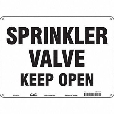 CONDOR 470C83 Safety Sign 10 in x 14 in Aluminum