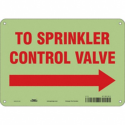 CONDOR 470C93 Safety Sign 7 in x 10 in Polyethylene
