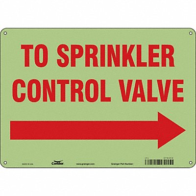 CONDOR 470C94 Safety Sign 10 in x 14 in Polyethylene