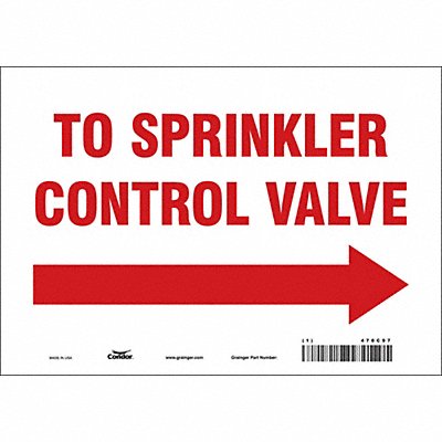 CONDOR 470C97 Safety Sign 7 in x 10 in Vinyl