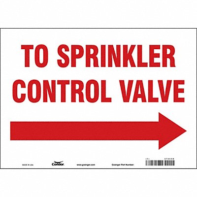 CONDOR 470C98 Safety Sign 10 in x 14 in Vinyl