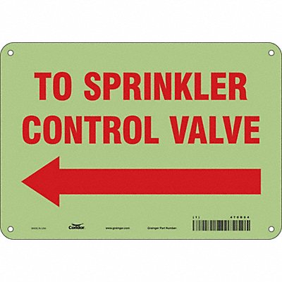 CONDOR 470D04 Safety Sign 7 in x 10 in Polyethylene