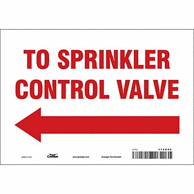 CONDOR 470D08 Safety Sign 7 in x 10 in Vinyl