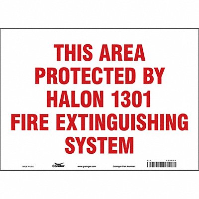 CONDOR 470D15 Safety Sign 10 in x 14 in Vinyl