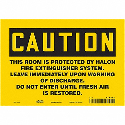 CONDOR 470D20 Safety Sign 7 in x 10 in Vinyl