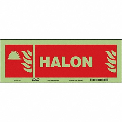 CONDOR 470D22 Safety Sign 5 in x 14 in Glow Vinyl